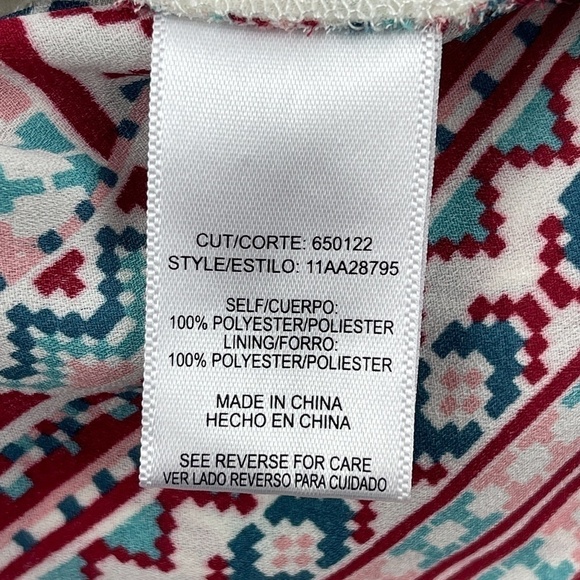 Heart Souls Womens Blouse Tank White Aztec Small - Picture 3 of 10